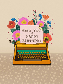 Typewriter Birthday Wishes