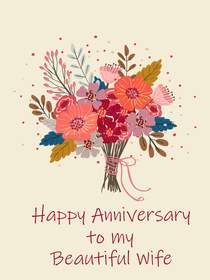 Happy Anniversary Wife Floral Bouquet