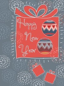Happy New Year Festive Greeting Card