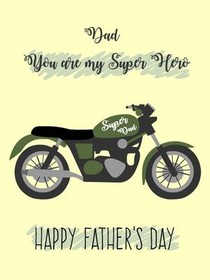 Super Hero Dad Father's Day Motorcycle Card