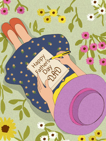 Happy Birthday Dad Floral Card
