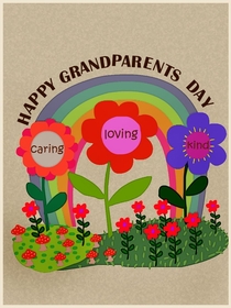Happy Grandparents Day Flower Card