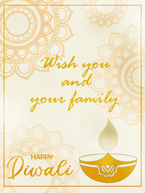 Happy Diwali Family Greeting Card