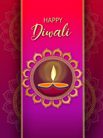 Happy Diwali Greeting Card