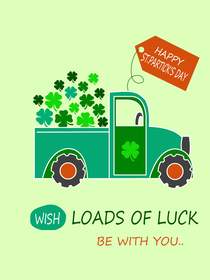 St. Patrick's Day Luck Truck Card