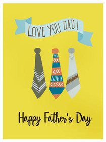 Love You Dad Father's Day Card