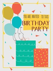 Colorful Birthday Party Invitation
