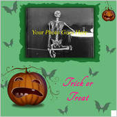 Skeleton Trick or Treat Halloween Card