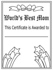World's Best Mom Certificate