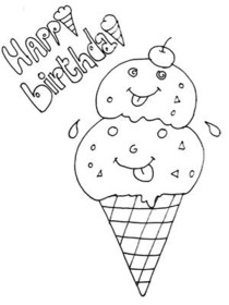 Happy Birthday Ice Cream Cone