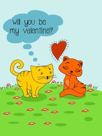 Cute Cats Valentine's Day Card