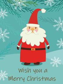 Merry Christmas Santa Greeting Card