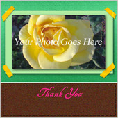 Yellow Rose Thank You Card