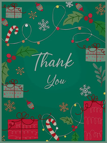 Holiday Thank You Greeting Card