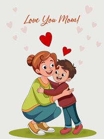 Love You Mom Greeting Card