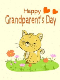 Happy Grandparent's Day Cat Card