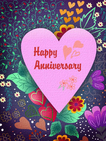 Happy Anniversary Heart Card