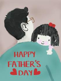 Happy Father's Day with Daughter