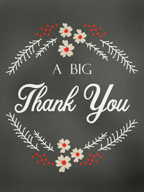 A Big Thank You Floral Card