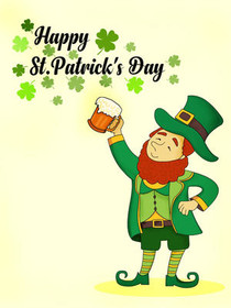 Happy St. Patrick's Day Leprechaun Card