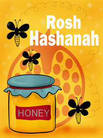 Rosh Hashanah Honey Jar Greeting Card