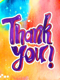 Colorful Thank You Greeting Card