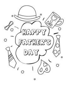 Happy Father's Day Coloring Card