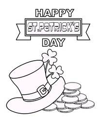 Happy St. Patrick's Day Coloring Card