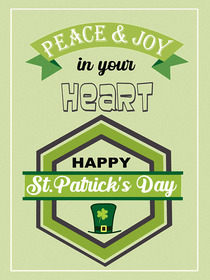 Peace & Joy St. Patrick's Day Card