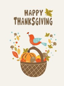 Happy Thanksgiving Harvest Basket