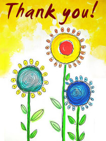 Thank You Flower Garden Card