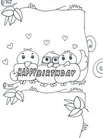 Happy Birthday Cute Characters Card