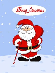 Merry Christmas Santa Greeting Card