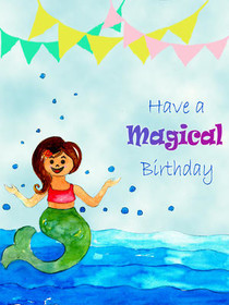 Magical Mermaid Birthday Card