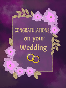 Wedding Congratulations Floral Card