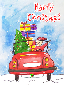 Christmas Car with Gifts