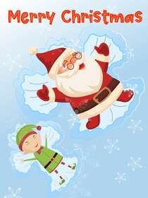 Merry Christmas Santa and Elf