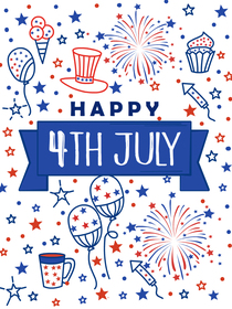 Happy 4th of July Celebration Card