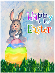 Happy Easter Bunny Greeting Card