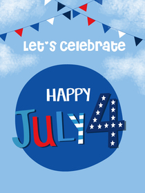 Happy July 4th Celebration Card