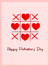 Valentine's Day Tic Tac Toe Hearts