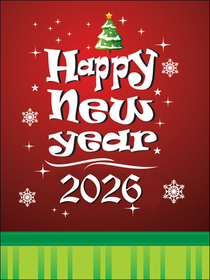 Happy New Year 2026 Greeting Card