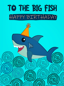 Big Fish Birthday Card