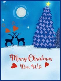 Merry Christmas Dear Wife Card