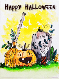 Happy Halloween Haunted House Card