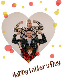 Happy Father's Day Heart Photo Card