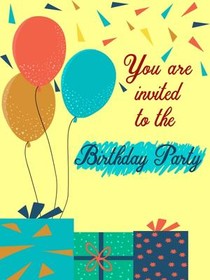 Birthday Party Invitation Card