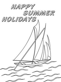 Happy Summer Holidays Sailboat