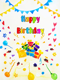Colorful Happy Birthday Celebration