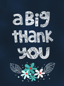 A Big Thank You Floral Card